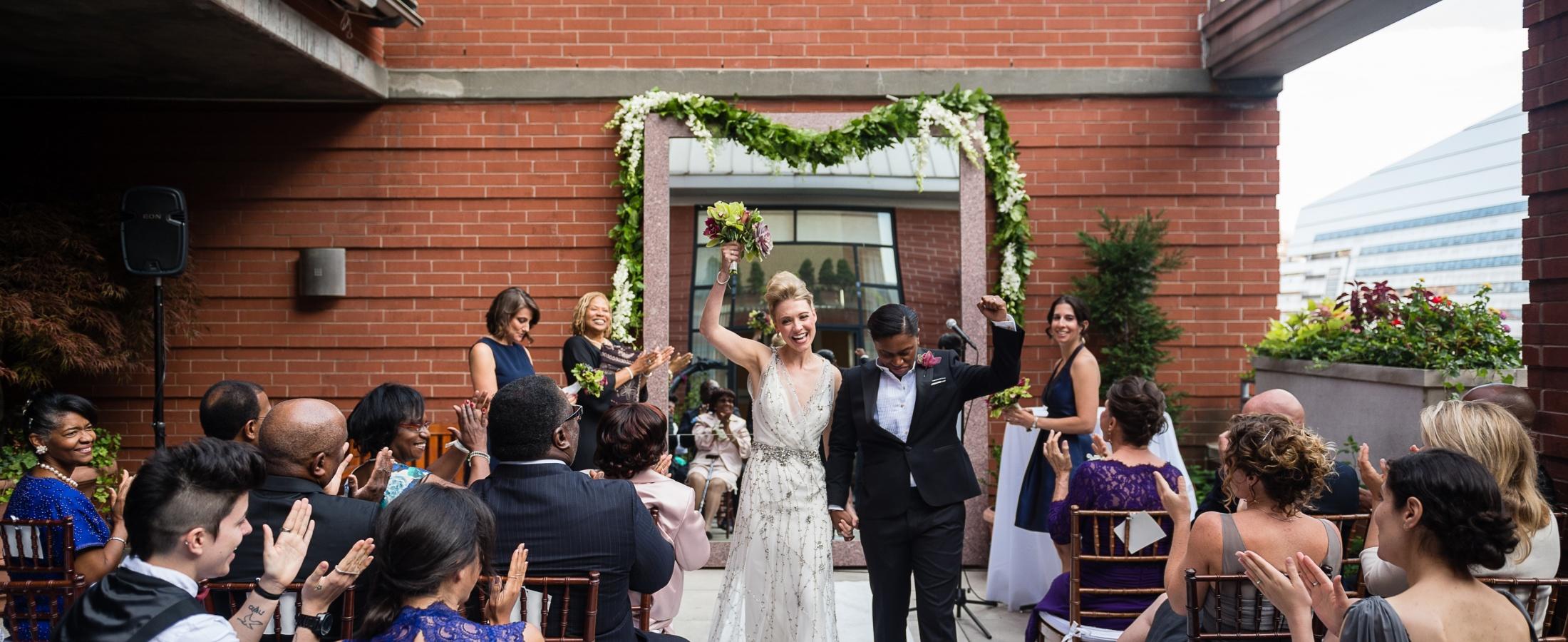 Our outdoor rooftop offers an intimate space for small wedding ceremonies.