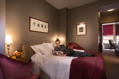 Our Classic King Suite offers a King Size Bed and a Full Size Sleeper Sofa, which is perfect a child or a young adult.