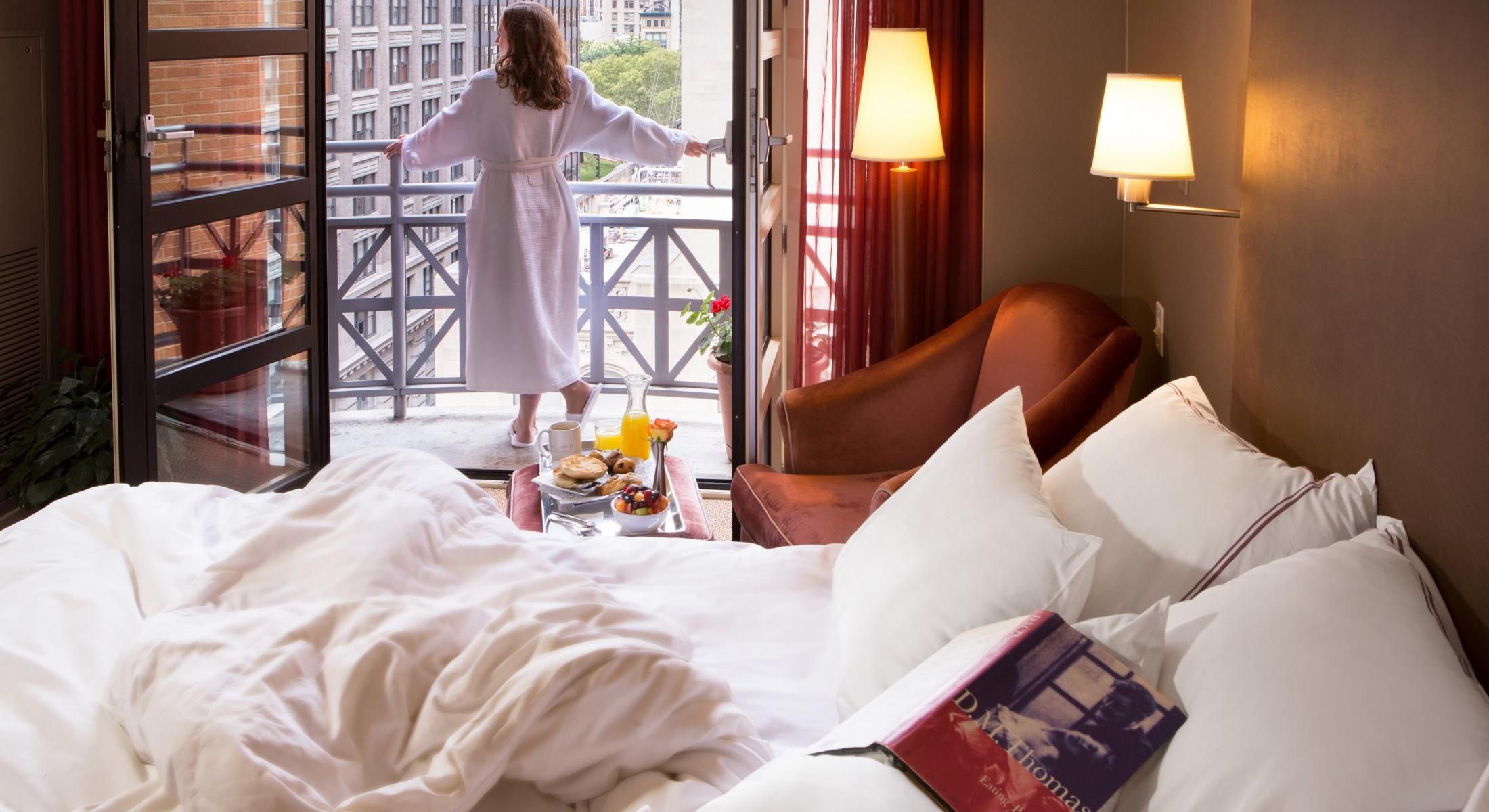 Each of our Balcony King Guestroom offers a Juliet balcony with views of Park Avenue South!